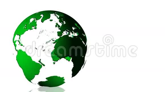 绿色地球星球的动画绿色和生态世界概念视频的预览图