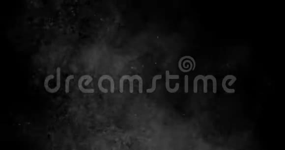 粒子尘云隔离黑色背景视频的预览图