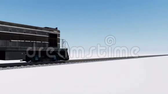 货运列车经过3D动画视频的预览图