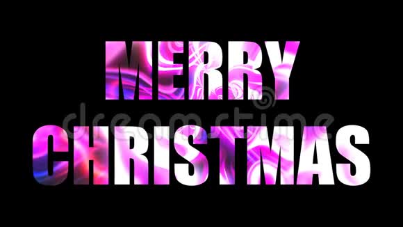 圣诞快乐明亮的文字3D渲染背景节日节日设计电脑制作视频的预览图