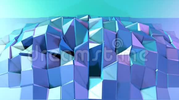 摘要简单蓝紫低聚三维表面作为企业背景软几何低聚运动背景视频的预览图