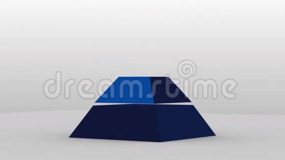 3D金字塔形状与七层矢量信息图视频的预览图