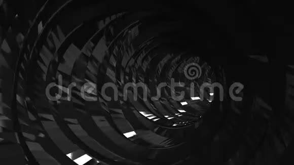抽象未来主义背景与动画的飞行在隧道迷宫视频的预览图