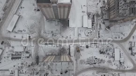 建筑及发展地盘的鸟瞰图视频的预览图