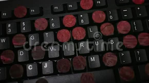 VIRUS弧多利移动键盘与红病毒运动背景视频的预览图
