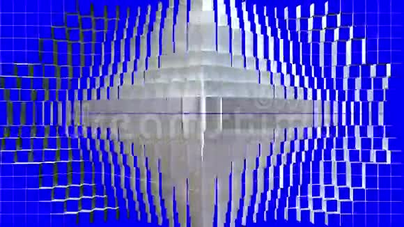 波动和打开白色立方体过渡与阿尔法通道1视频的预览图