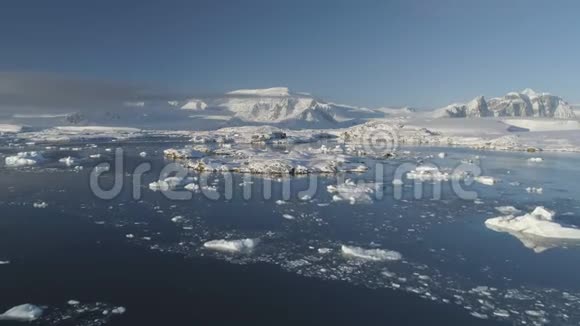 极地南极弗纳德斯基基地无人机景视频的预览图