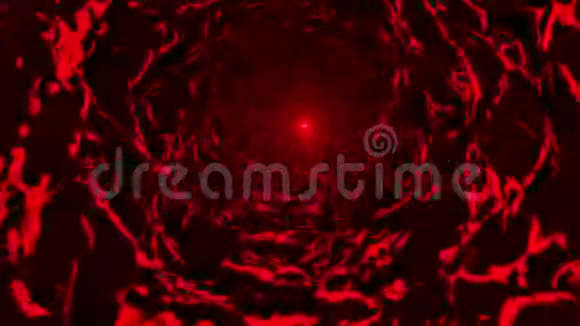 最后一道带光的红色洞穴隧道视频的预览图