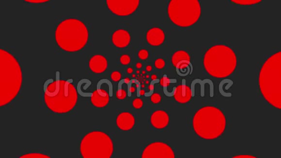 黑色背景的红色循环圈视频的预览图