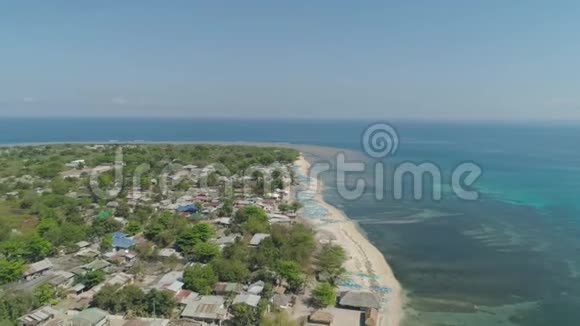 带海滩的热带岛屿菲律宾视频的预览图