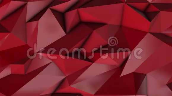 红色抽象低聚三角形背景视频的预览图