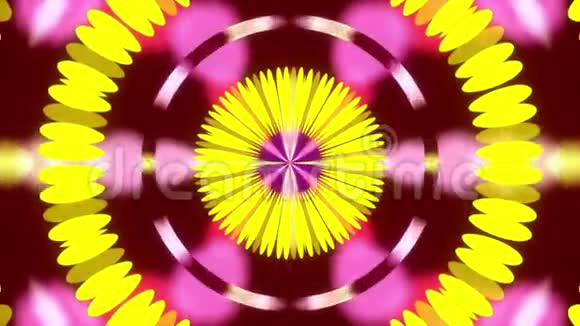 红色背景和彩色圆圈环形视频的预览图