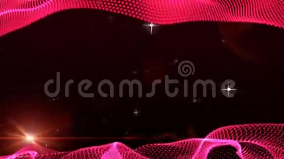 框架运动图形元素红色图形波形状是粒子alp视频的预览图