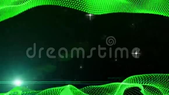 帧运动图形元素绿色图形波形状是粒子阿尔卑斯山视频的预览图