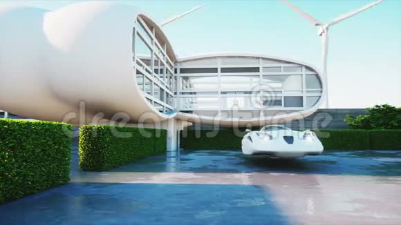 未来之家女式飞车超级逼真的4K动画视频的预览图