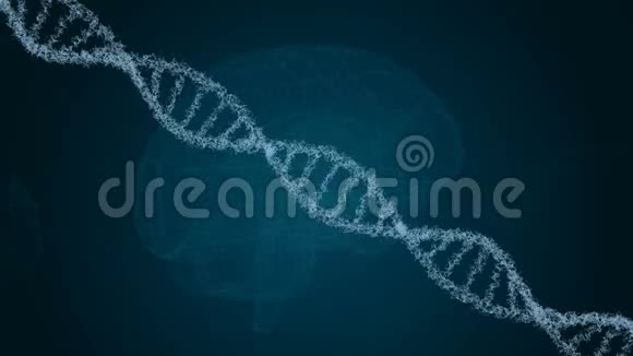 人类DNA大脑摘要背景与丛循环动画视频的预览图
