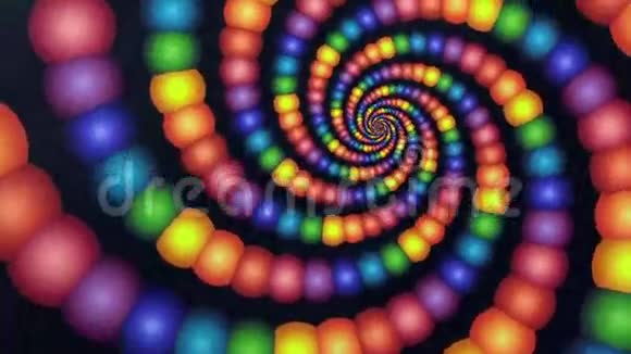 糖果地彩虹色涡动画背景视频的预览图