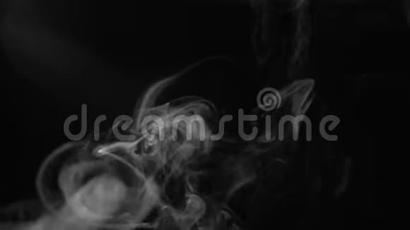 黑底白烟黑底抽象烟视频的预览图