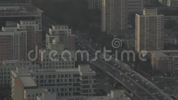 从高处俯瞰城市景观北京中国亚洲视频的预览图