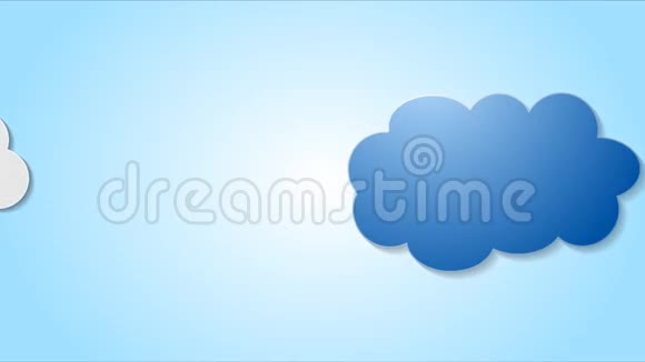 抽象纸云运动视频动画视频的预览图