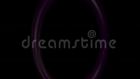 抽象的明亮椭圆形状标志旋转黑色视频的预览图