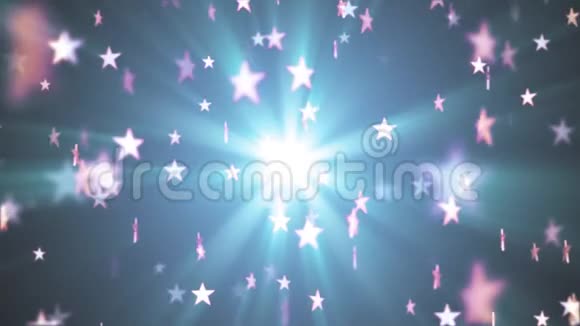 闪亮的星星随机移动褪色动画灯光背景动画新质量复古通用运动动态视频的预览图