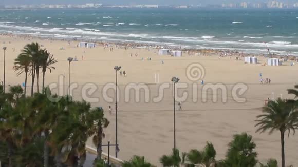 海滨度假胜地西班牙瓦伦西亚视频的预览图