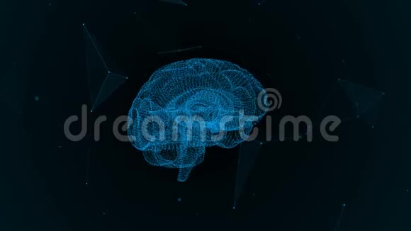 人类的大脑普莱克斯很漂亮的背景科学医学和商业的概念循环动画视频的预览图