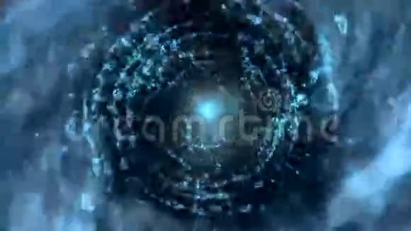 蓝色时空漩涡视频的预览图