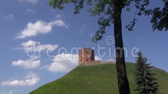 立陶宛维尔纽斯的格迪米纳斯城堡视频的预览图