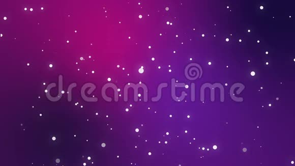 闪烁的白光粒子穿过紫色的粉红色渐变背景视频的预览图
