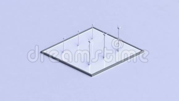 风能改变了电能为一个城市提供电力白色版本视频的预览图