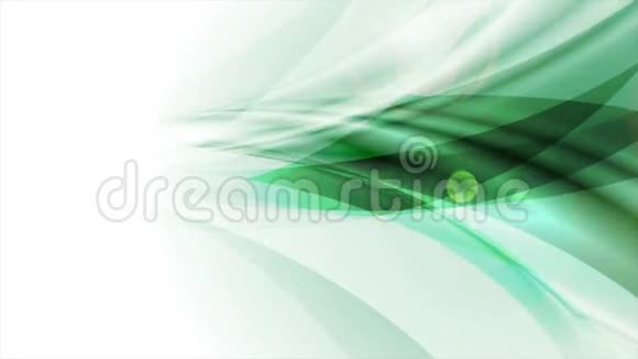 抽象绿色光滑波浪视频动画视频的预览图