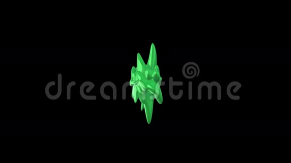 抽象形状绿球的变换视频的预览图
