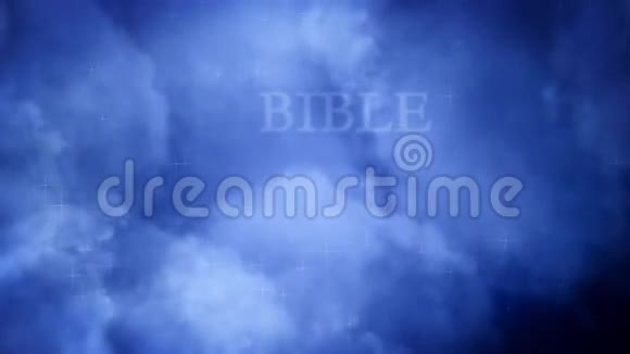 在云层上飞过宗教文字股票录像视频的预览图