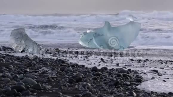 乔库萨尔隆欧洲冰岛的冬天视频的预览图