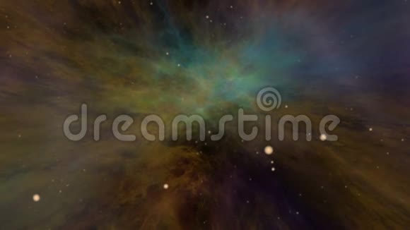 宇宙五彩缤纷的太空星云和恒星视频的预览图