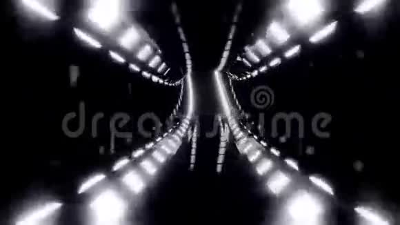抽象反光设计隧道走廊3d插图壁纸动态背景视觉vj环视频的预览图