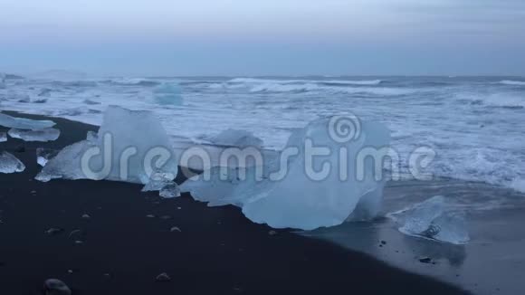 乔库萨尔隆欧洲冰岛的冬天视频的预览图