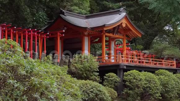 东京著名的神道神社邦京的内祖金亚视频的预览图
