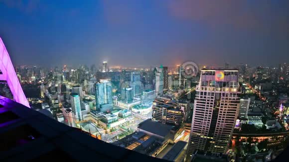 曼谷城市景观时间流逝变焦视频的预览图