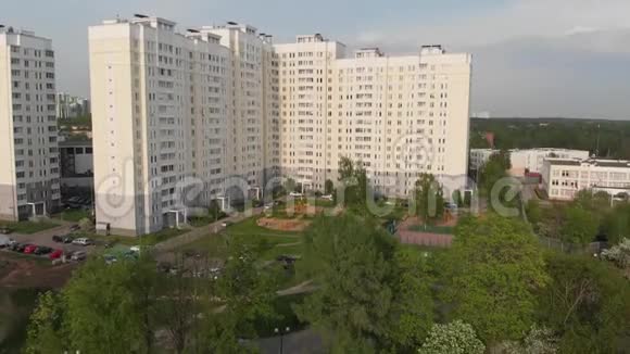莫斯科的城市景观从上面俄罗斯视频的预览图