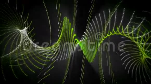带有粒子条纹和光的未来生态动画循环高清1080p视频的预览图