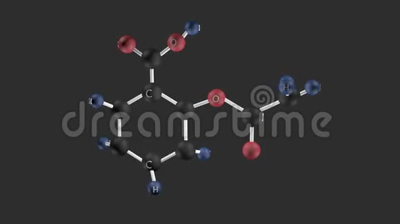乙酰水杨酸分子结构视频的预览图