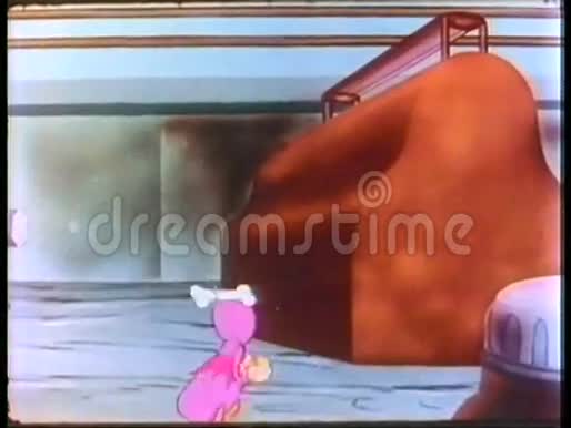 一只蚂蚁在三明治上奔跑跳跃的卡通视频的预览图