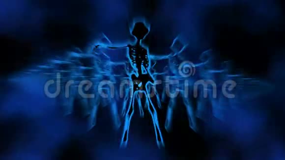 女性骨架VJ舞蹈背景1视频的预览图