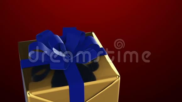 圣诞节和新年礼品盒在红色背景上循环视频的预览图