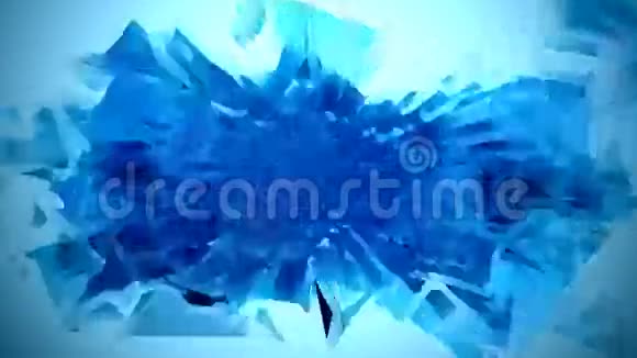 蓝色彩色冰块等离子喷灯视频的预览图