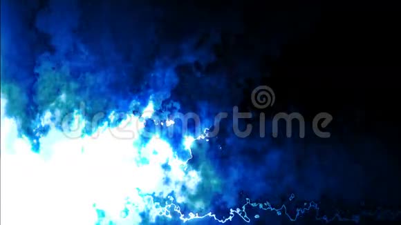 蓝色烟云用哑光装饰视频的预览图