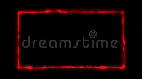 红色脉冲抽象GrungeRectangle与Matte视频的预览图